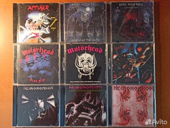 Cd аудио диски: heavy metal, thrash, hard rock