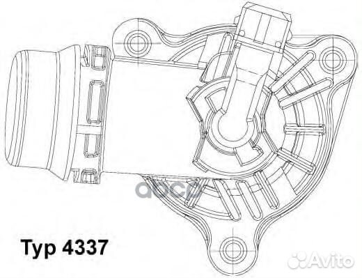 Термостат с прокл. 105C 4337.105D Wahler