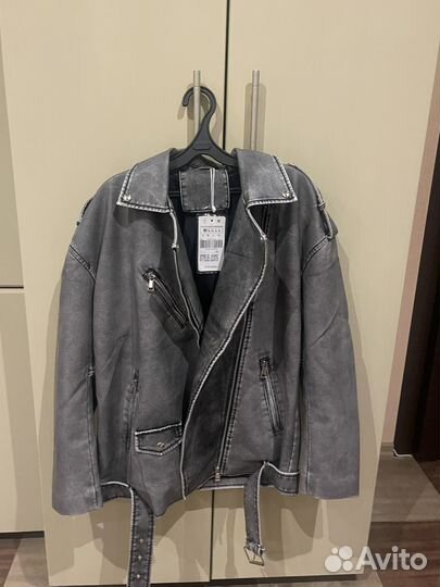 Кожаная куртка косуха женская