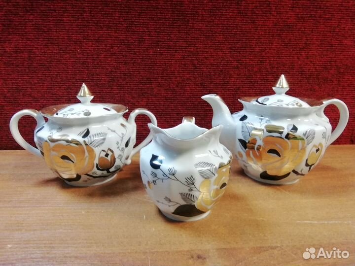 Сервиз чайный Золотая роза Вербилки