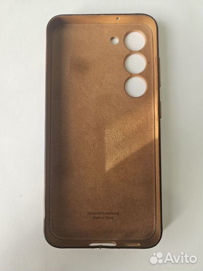Кожаный чехол Samsung leather case s23