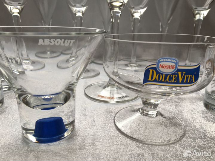 Новые креманка,фужеры,бокалы Martini,Absolut и др