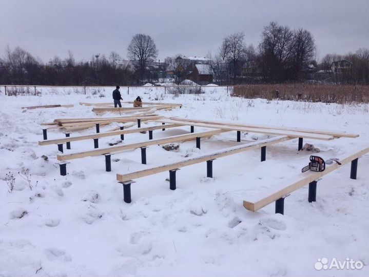 Винтовые сваи Подъем домов