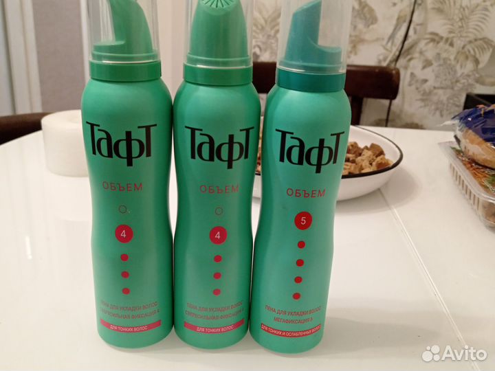 Пена для укладки волос Тафт