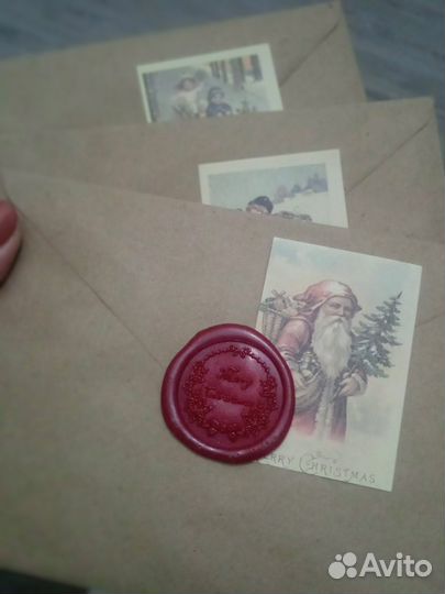 Крафт конверт с сургучной печатью