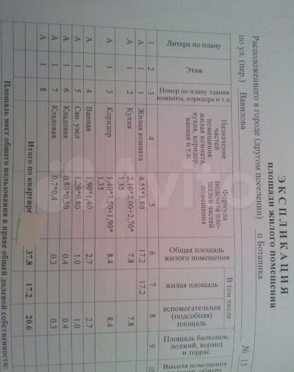 Комната 38 м² в 1-к., 1/3 эт.