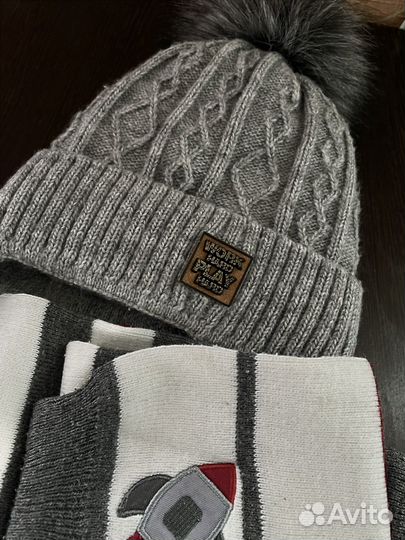 Комплект шапка и шарф зима