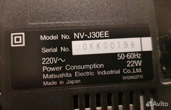 Видеомагнитофон panasonic NV-J30HQ