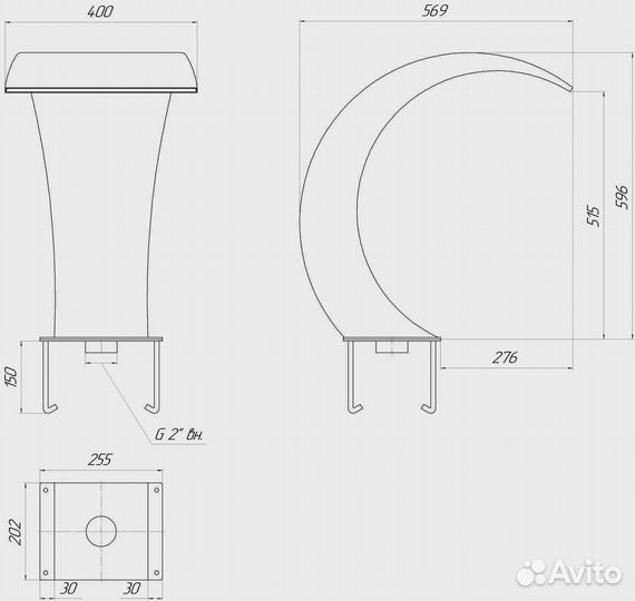 Водопад Runwill Pools Кобра 400 (Aisi 304)