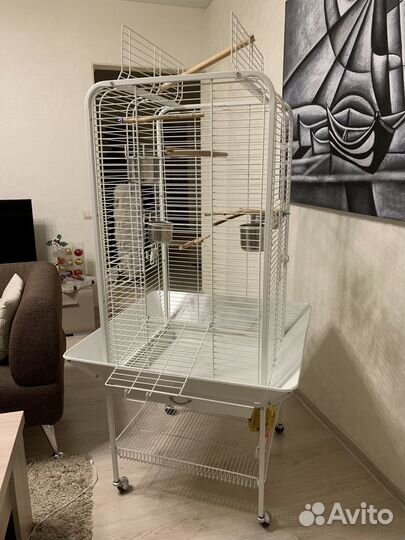 Большая стальная клетка для птиц