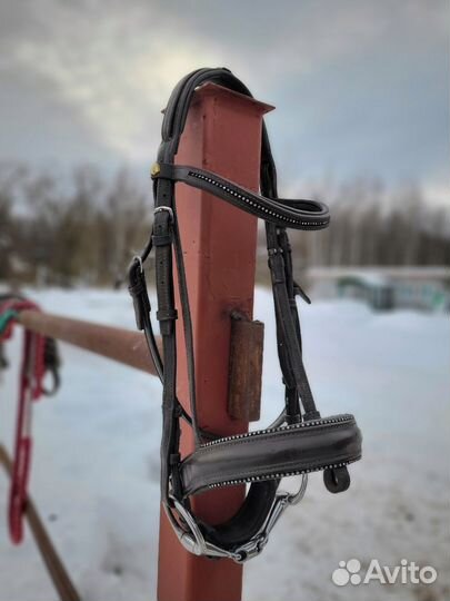 Уздечка для лошади коричневая Laura Garrelli (HKM)