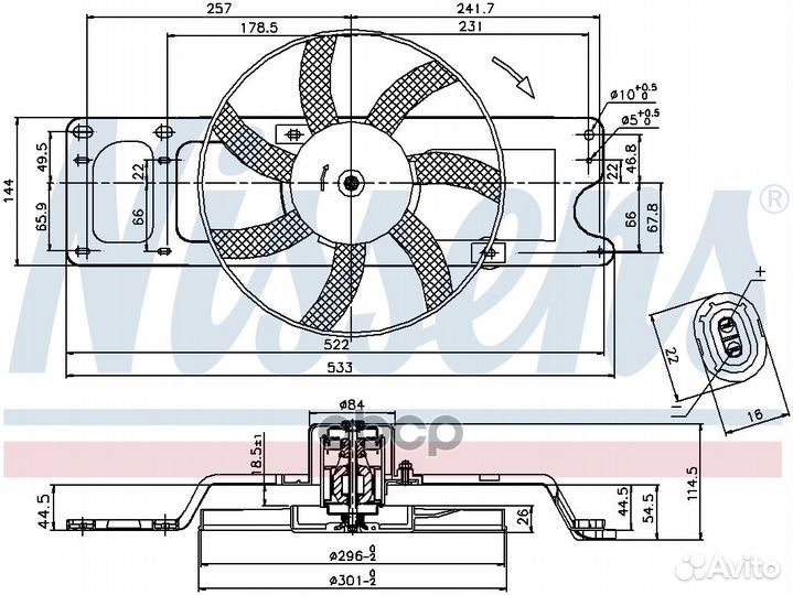 Вентилятор renault logan I (04) 1.6 i 85712 Ni