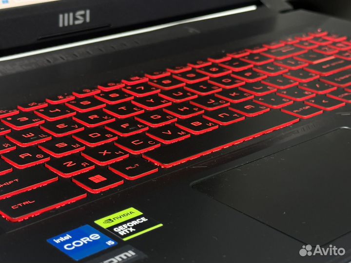 Игровой ноутбук новый msi i5-11260h rtx 3050 озу16