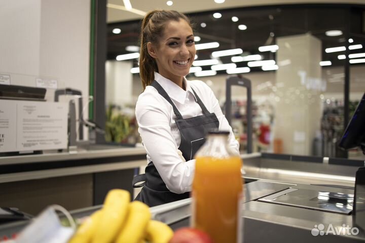 Кассир. Еженедельная оплата. Оплачиваемое обучение