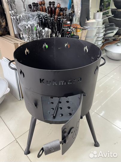 Казан чугунный 22л + печь