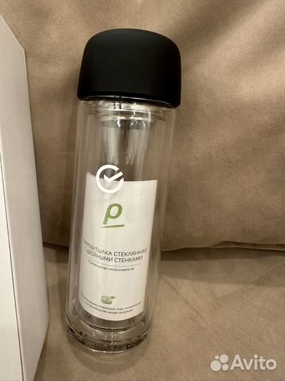 Термобутылка стеклянная новая