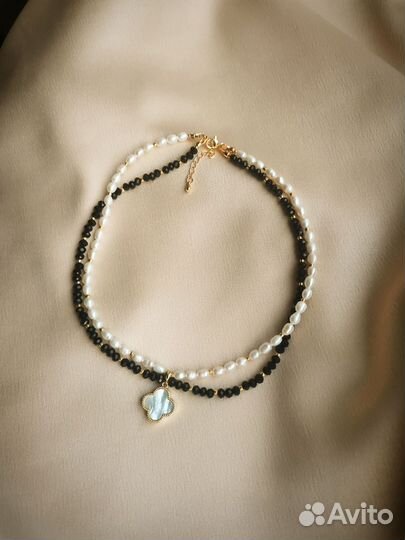 Жемчужное ожерелье колье чокер