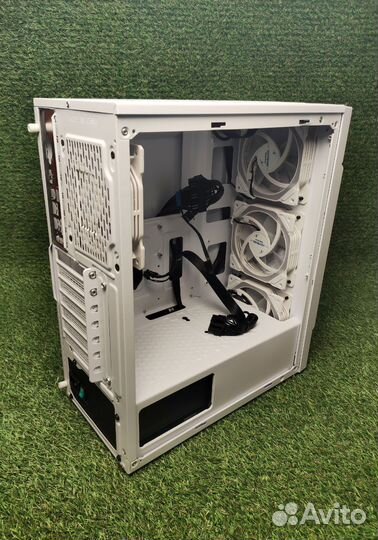 Новый белый игровой корпус для пк с вентиляторами