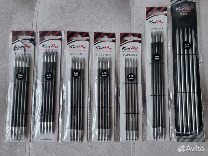 Спицы для вязания knit pro karbonz, nova