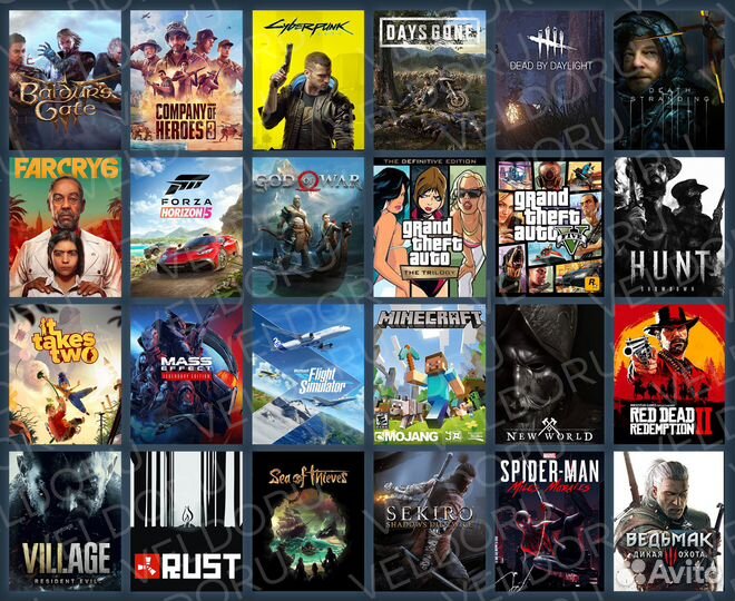 Любые Steam игры недоступные в России