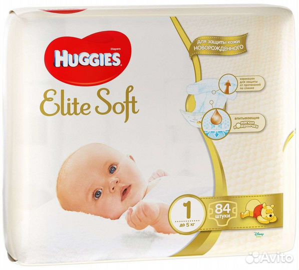 Подгузники huggies elite soft 1