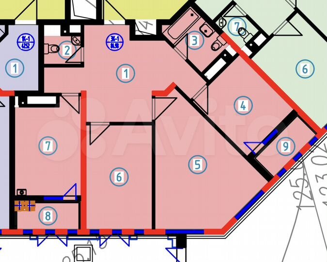 3-к. квартира, 85 м², 12/25 эт.