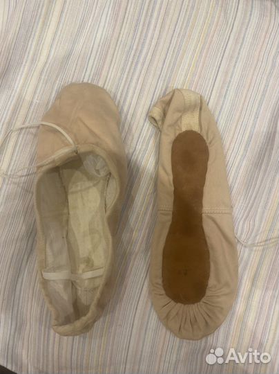 Балетки танцевальные с кожаной подошвой