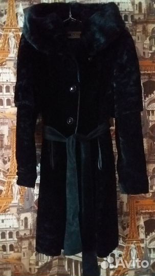 Шуба мутоновая с норкой