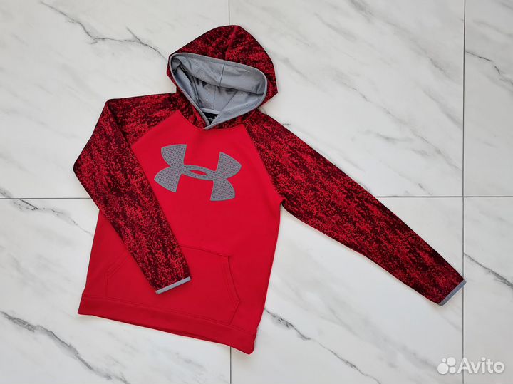 Худи Under Armour Big Logo Printed Hoody-RED YLG