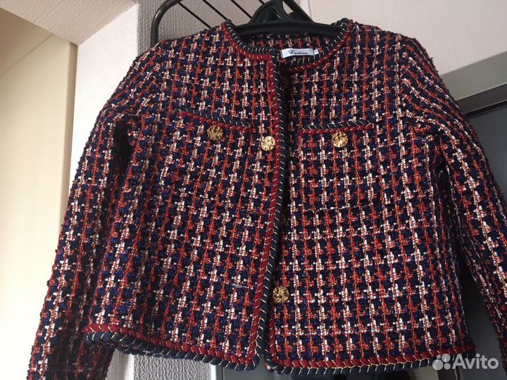 Жакет твидовый с люрексом