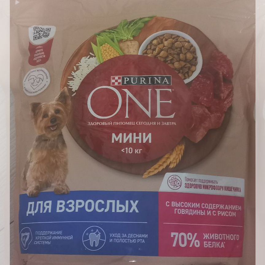 Корм для собак Purina one для взрослых 3 кг