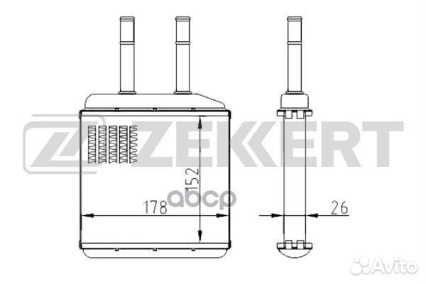 Радиатор отоп. Daewoo Matiz (M100 M150) 98- mk