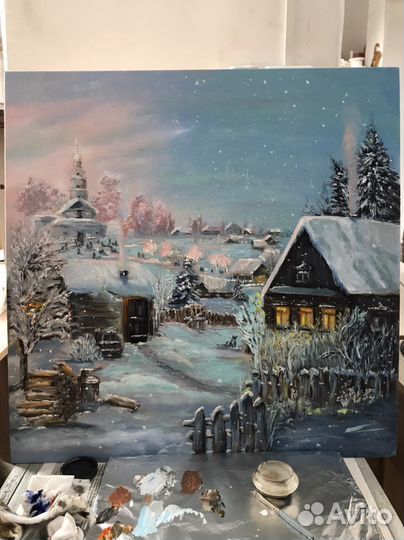 Картина маслом на холсте пейзаж