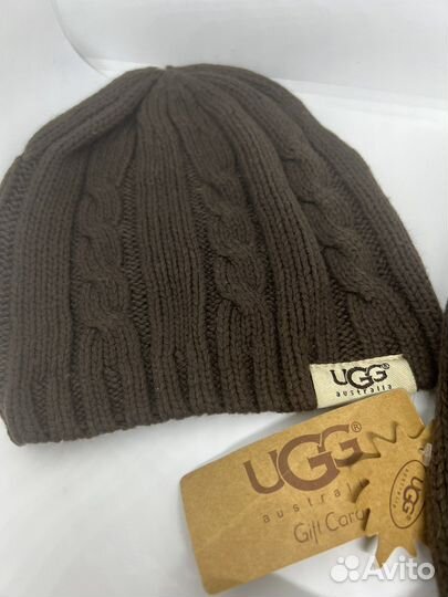 Шапка+шарф(набор) ugg. Новый. Оригинал