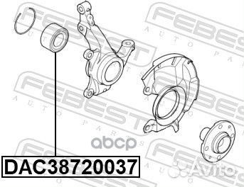 Подшипник ступицы колеса перед прав/лев DAC