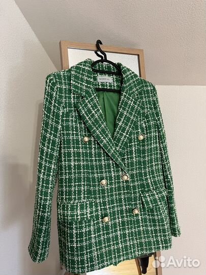 Твидовый пиджак женский