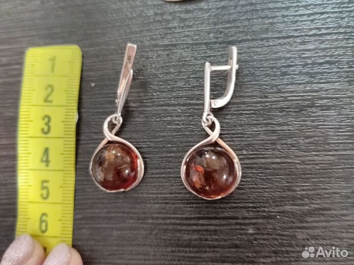 Серьги серебро в позолоте