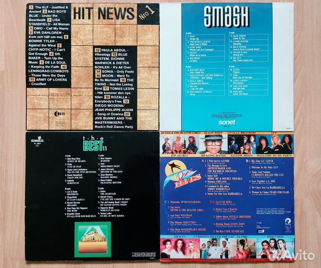 Сборники хитов 80х - 90х на виниле, 4х2LP