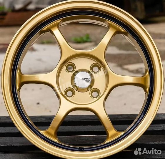 Литой диск advan R15 4x100. Примерка колес