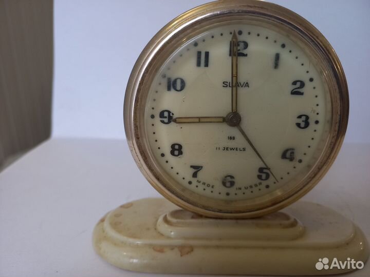 Будильник часы Slava на запчасти СССР