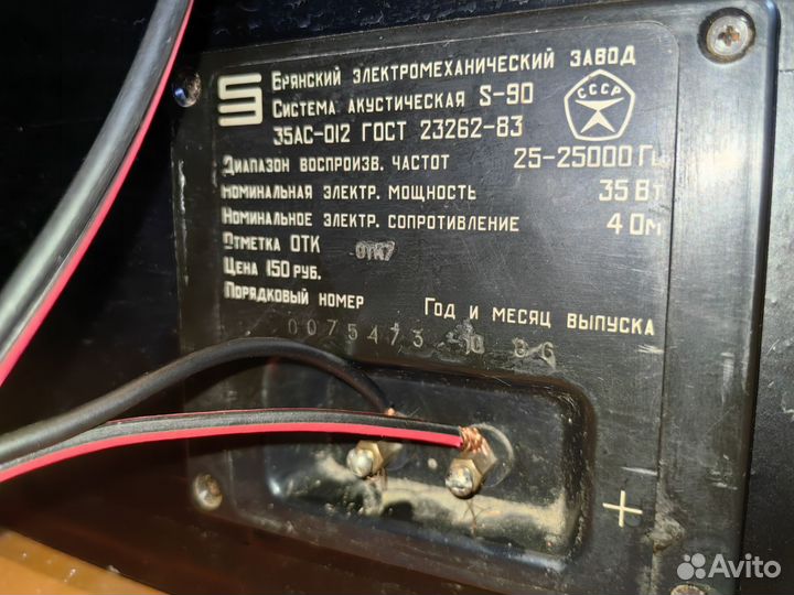 Колонки.Акустическая система радиотехника s 90