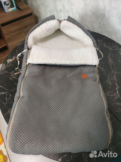 Зимний конверт в коляску на овчине