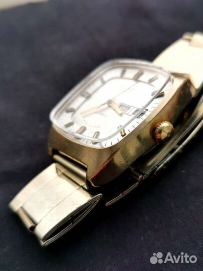 Часы полёт 2627Н позолота AU10 с браслетом редкие