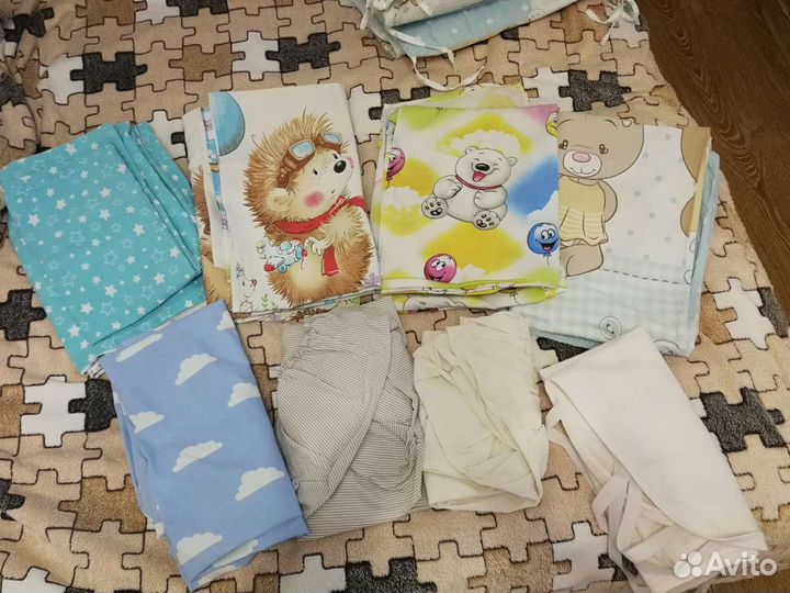 Постельное белье в детскую кроватку 120/60