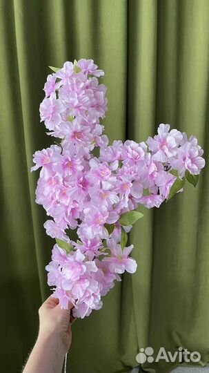 Искусственные цветы ветки цветущей вишни