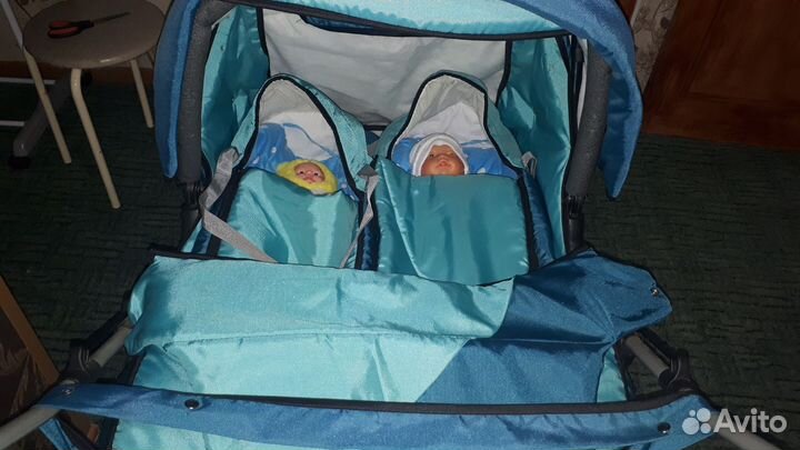 Коляска для двойни или близнецов зима лето