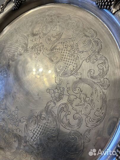 Поднос серебрение