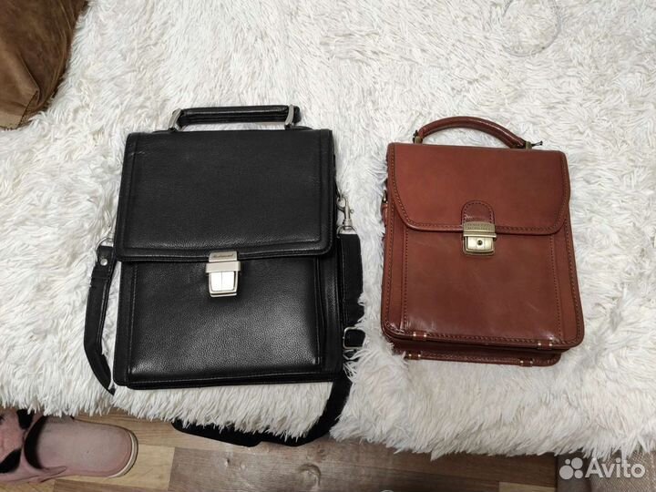 Мужской кожаный портфель новый