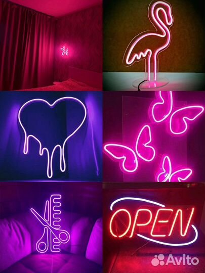 Неоновая вывеска в наличии и под заказ
