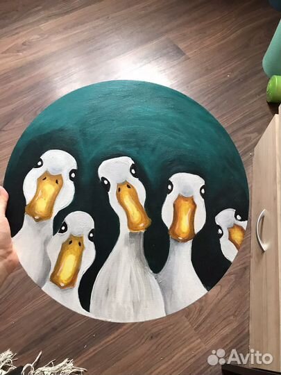 Картина на круглом холсте